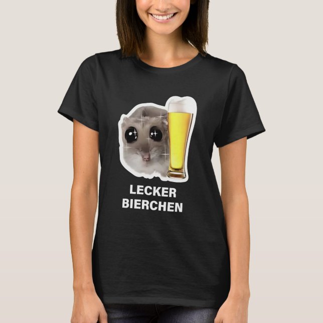 Lecker Bierchen Cute Hamster Beer Shirt (Vorderseite)
