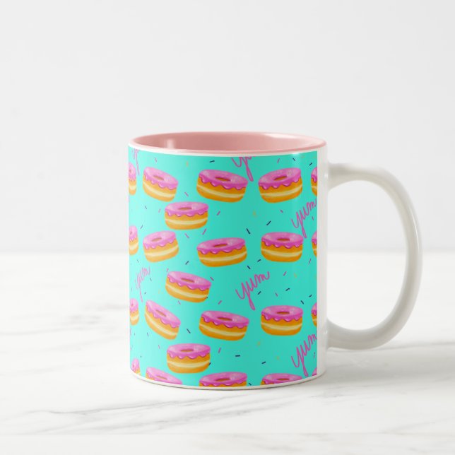 Lecker, Donuts Zweifarbige Tasse (Rechts)