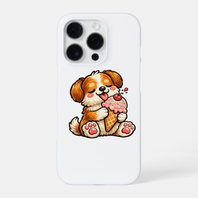 Lecker Eis Hund iPhone Hülle (Rückseite)