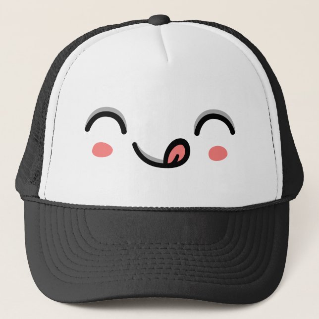 Lecker Gesicht - Happy Jump Truckerkappe (Vorderseite)