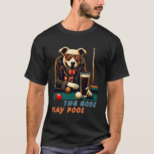 Lecker Hund beim Billardspiel, vintage und lustig T-Shirt