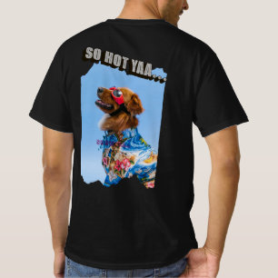 Lecker Hund Sommer Vibes Grafik T-Shirt