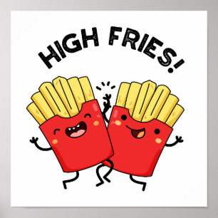 Lecker Pommes Lustiger Freund Pun Poster