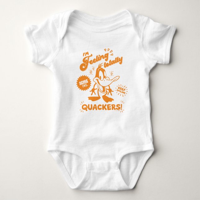 Lecker Retro DAFFY DUCK™ Baby Strampler (Vorderseite)