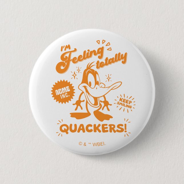Lecker Retro DAFFY DUCK™ Button (Vorderseite)