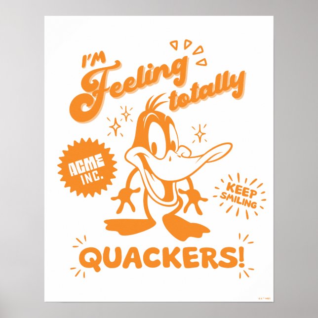 Lecker Retro DAFFY DUCK™ Poster (Vorne)