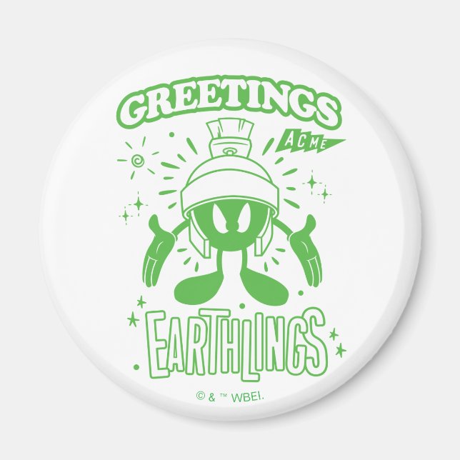 Lecker Retro MARVIN THE MARTIAN™ Magnet (Vorne)