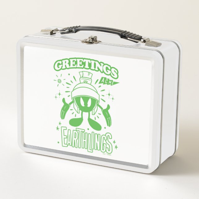 Lecker Retro MARVIN THE MARTIAN™ Metall Brotdose (Vorderseite)