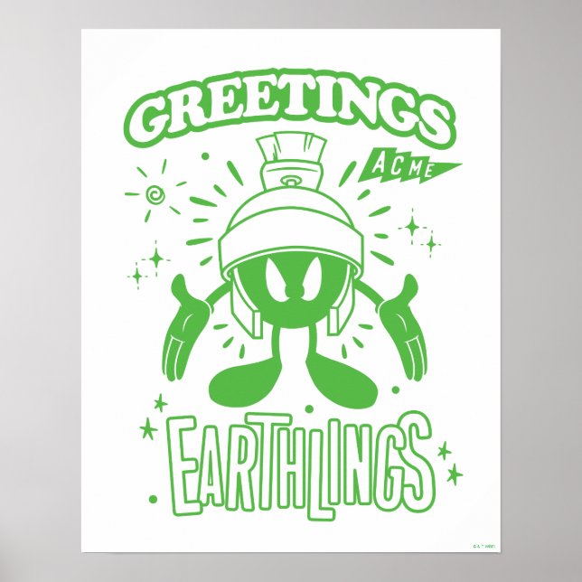 Lecker Retro MARVIN THE MARTIAN™ Poster (Vorne)