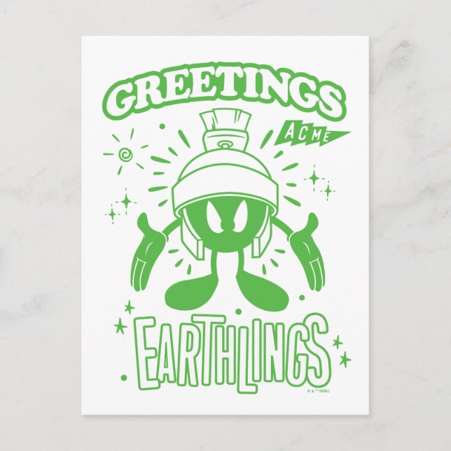 Lecker Retro MARVIN THE MARTIAN™ Postkarte (Vorderseite)