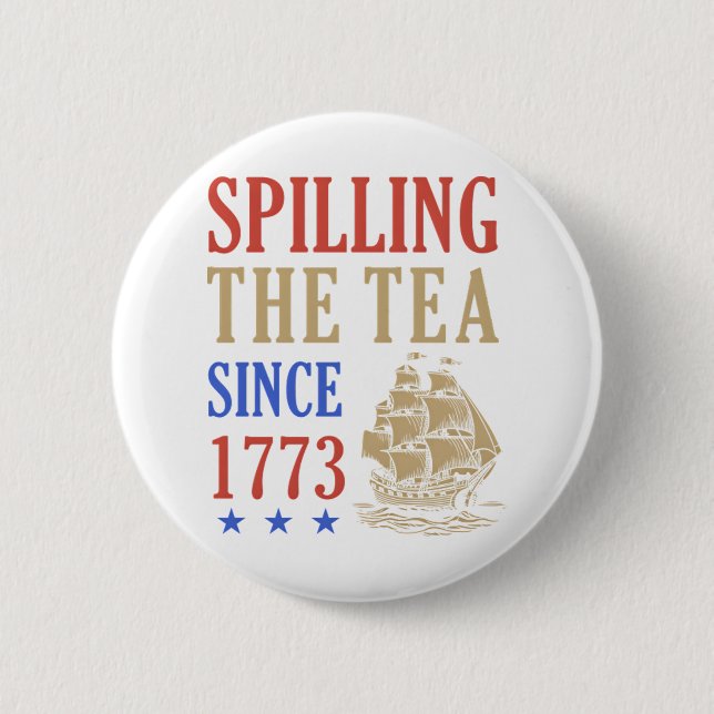 Lecker Tee seit 1773 Lustiger Faultier Button (Vorderseite)