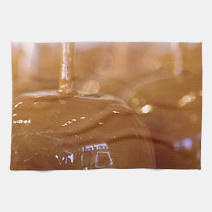Leckere Carmel Äpfel Küchentuch