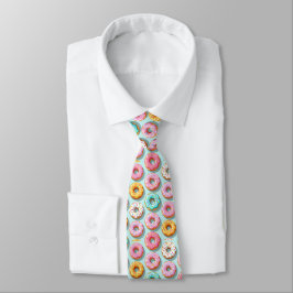 Leckere Cremedonuts blau Krawatte
