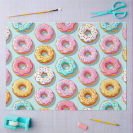 Leckere Cremedonuts blau Seidenpapier