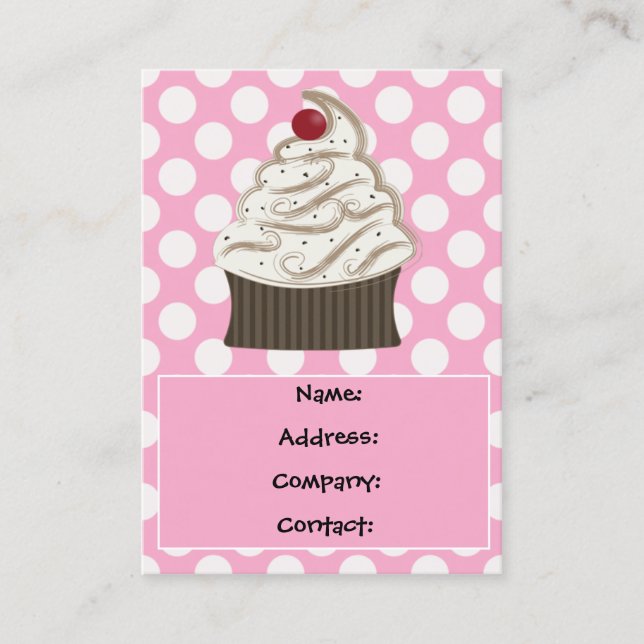 leckere Cupcake Business Cards Visitenkarte (Vorderseite)
