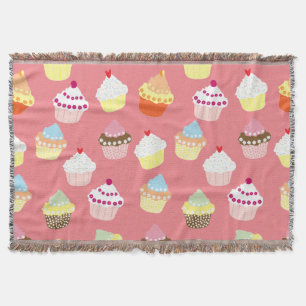 Leckere dekorierte Geburtstagscupcakes Decke
