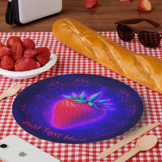 Leckere Desserts (Erdbeere)  Pappteller (Picknick)