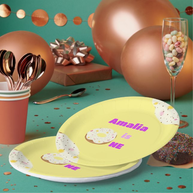 Leckere Donut-Papierteller Pappteller (Multi)
