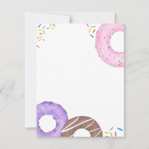 Leckere Donuts Notizkarte Mitteilungskarte