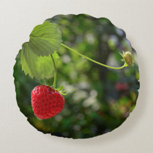 Leckere Erdbeer Zeit Rundes Kissen