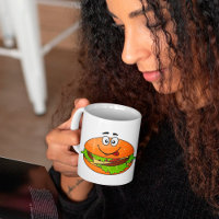 Leckere Hamburger-Kaffee-Tasse