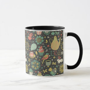 Leckere helle Teekarte Tasse