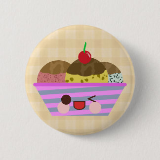 Leckere Kawaii-Eisbecher-Geschmacksrichtungen Kari Button