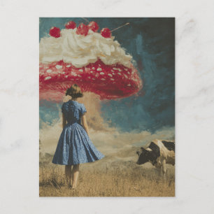 Leckere Kirsch-Nachspeise auf der Milchweide Postkarte