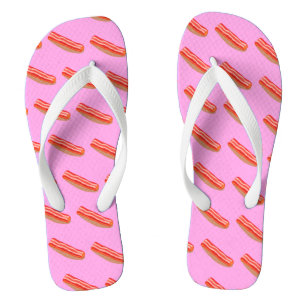 Leckere lustige Bacon Flip Flops
