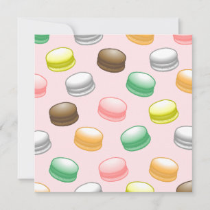 Leckere Macarons für Sweet 16 Feiertagskarte