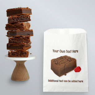 Leckere Schokolade Brownie Square und Ihr eigener Geschenktütchen