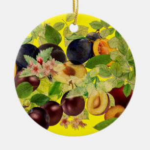 Leckere serbische Pflaumen Keramik Ornament
