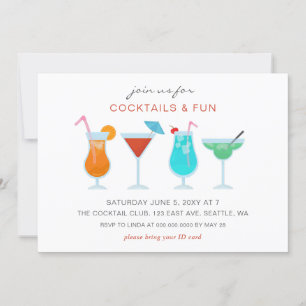 Leckere Sommer-Drinks Cocktailparty  Einladung