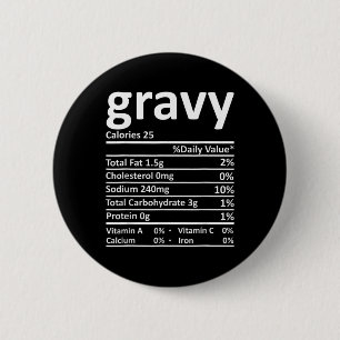 Leckere Soßen-Ernährungsfakten Lustiges Thanksgivi Button