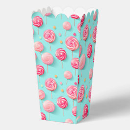Leckere und bunte blaue und rosa Lutscher Geschenkschachtel
