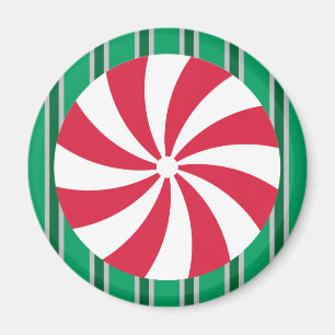 Leckere und fidele Weihnachts-Pfefferminzbonbons Magnet