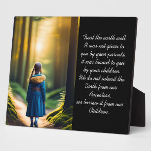 Leckerei der Erde   Forest Girl Tabletop Fotoplatte