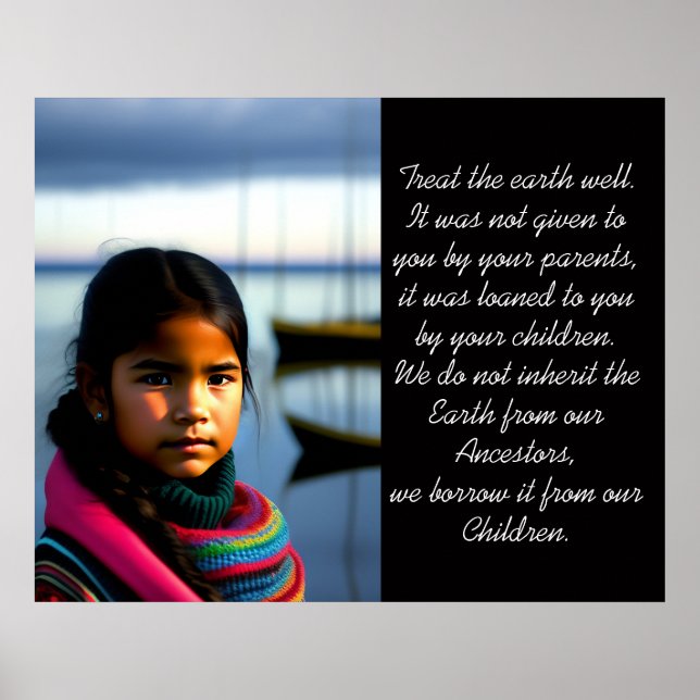 Leckerei der Erde | Girl-Poster für das Fischerdor Poster (Vorne)