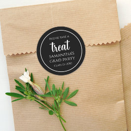 Leckerei der Graduierungspartei Gutes Personalisie Runder Aufkleber