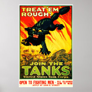 Leckerei 'Em Rough! Beitritt zum 1. US-Weltkrieg Poster