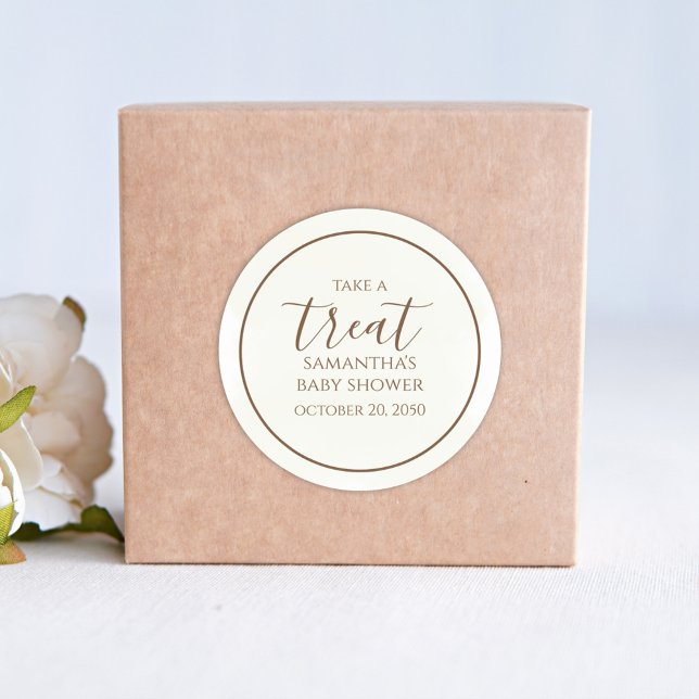 Leckerei für Babydusche Runder Aufkleber (Von Creator hochgeladen)