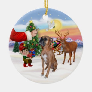 Leckerei für einen Boxer Keramik Ornament