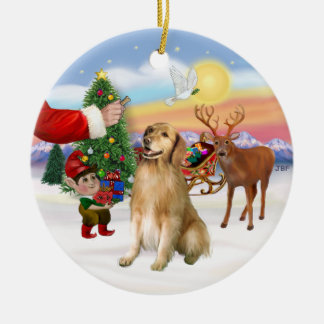 Leckerei für einen Golden Retriever (#5) Keramik Ornament