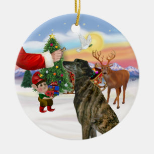 Leckerei für einen Windhund Keramik Ornament