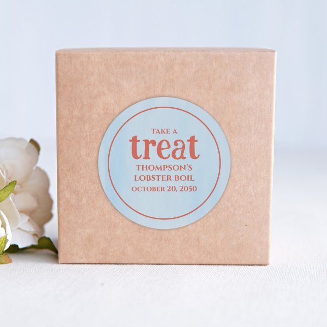 Leckerei für einfaches blaues Wasser Runder Aufkleber (Von Creator hochgeladen)