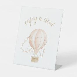 Leckerei für Wasserfarben Rosa Babydusche Sockelschild