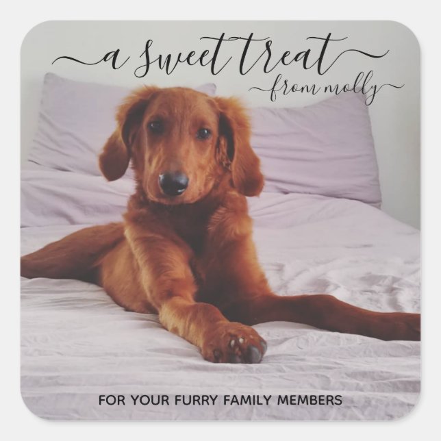 Leckerei Gefallen Stickers (Vorderseite)