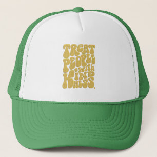 Leckerei Leute mit freundlichem Trucker Hut Truckerkappe