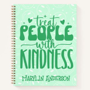 LECKEREI MENSCHEN MIT KINDNESS RETRO GROOVY CUSTOM NOTIZBUCH