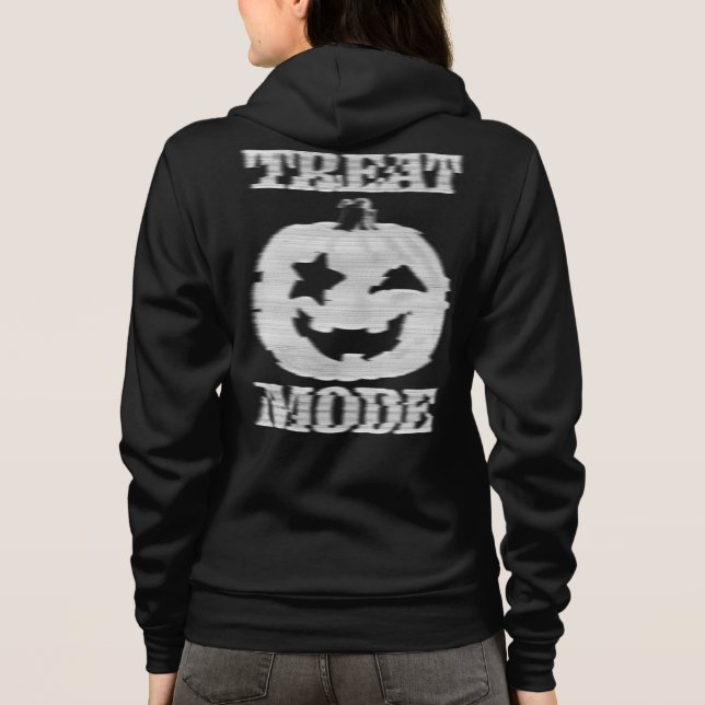 Leckerei Mode Glitchy Pumpkin Front & Back Hoodie (Rückseite)